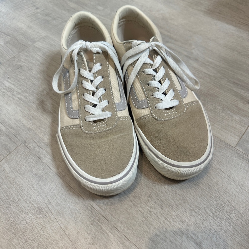 Vans Beige and Gray Women's Sneakers
